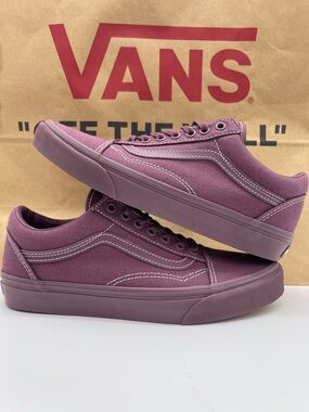 Vans WMNS Old Skool Plum Wine Pastel Mono Sneakers NWT